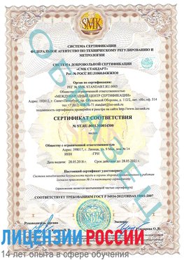 Образец сертификата соответствия Луховицы Сертификат OHSAS 18001